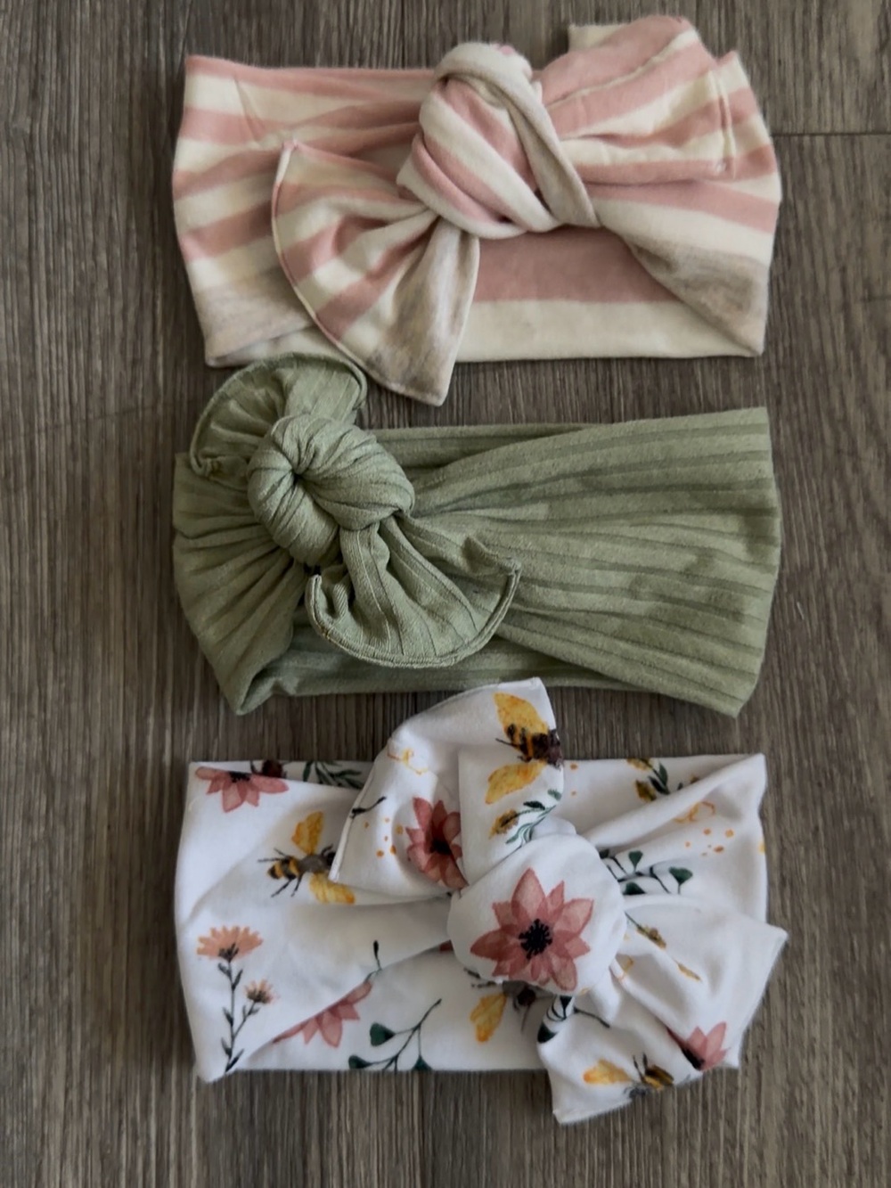 Chunky Bow Baby Headband Set Of 3